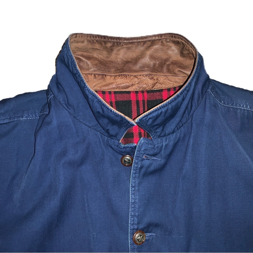 Vintage Barn Jacket XL Navy Blue Cotton Canvas Coat Utility Field Insulated - Picture 12 of 13